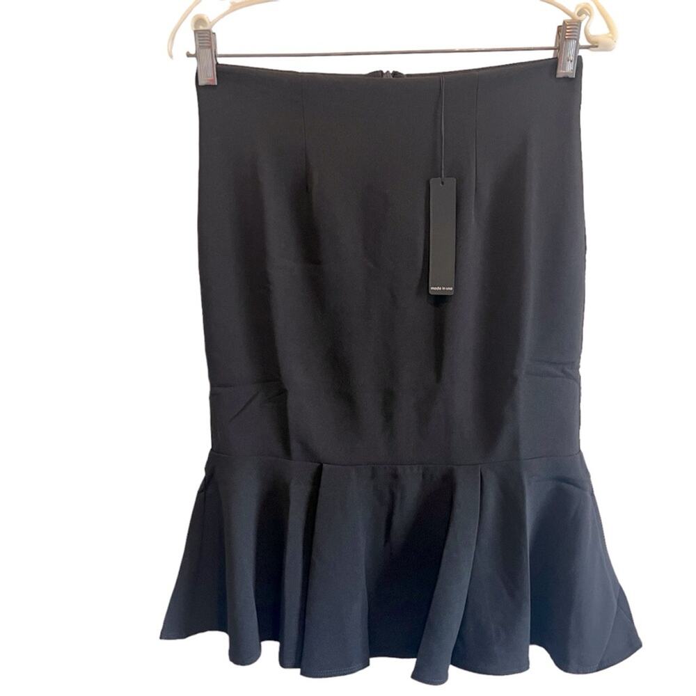 NWT Revolve Krisa Office Career Black Skirt